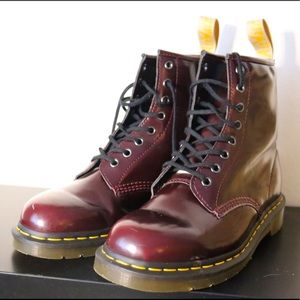 Dr. Martens Cherry Red Vegan 1460 boots